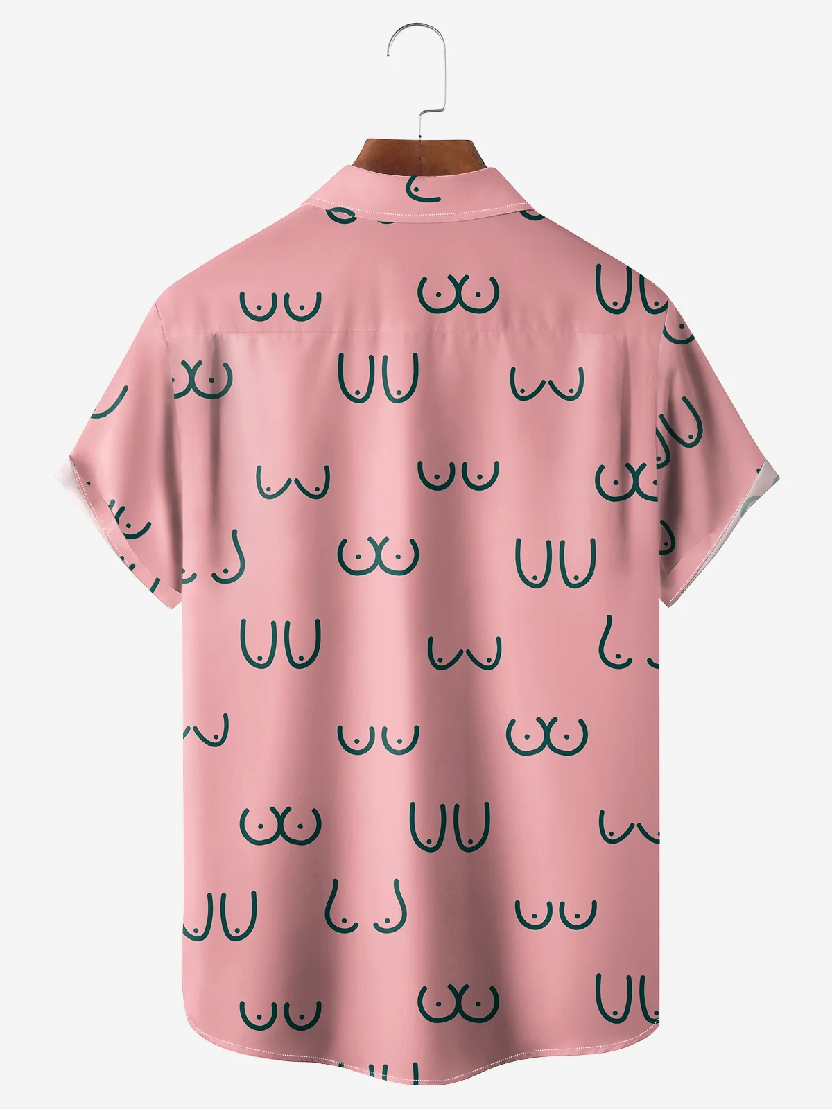 Moisture-wicking Abstract Geometric Chest Pocket Casual Shirt