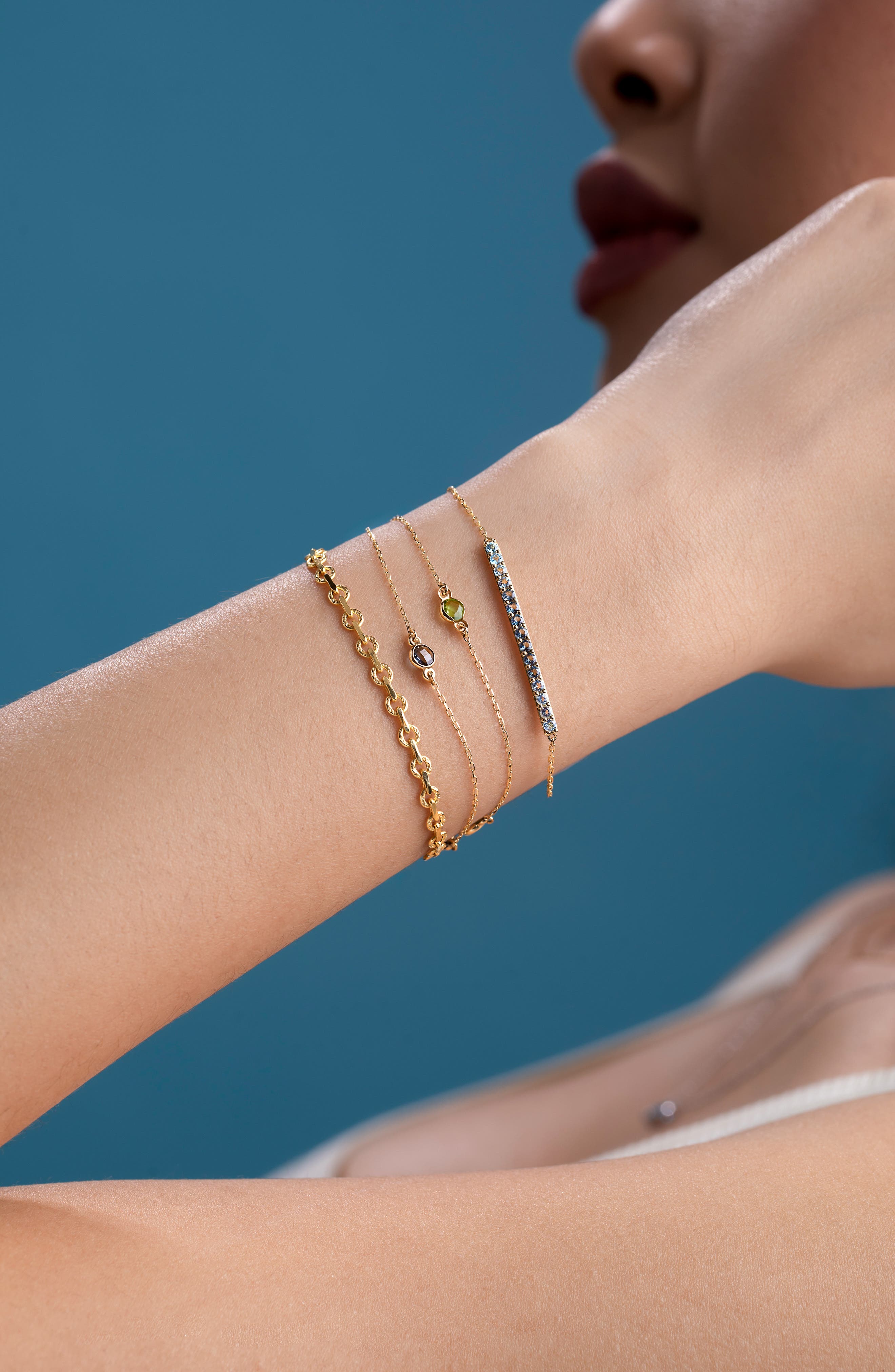 Bony Levy 14K Gold Station Bracelet