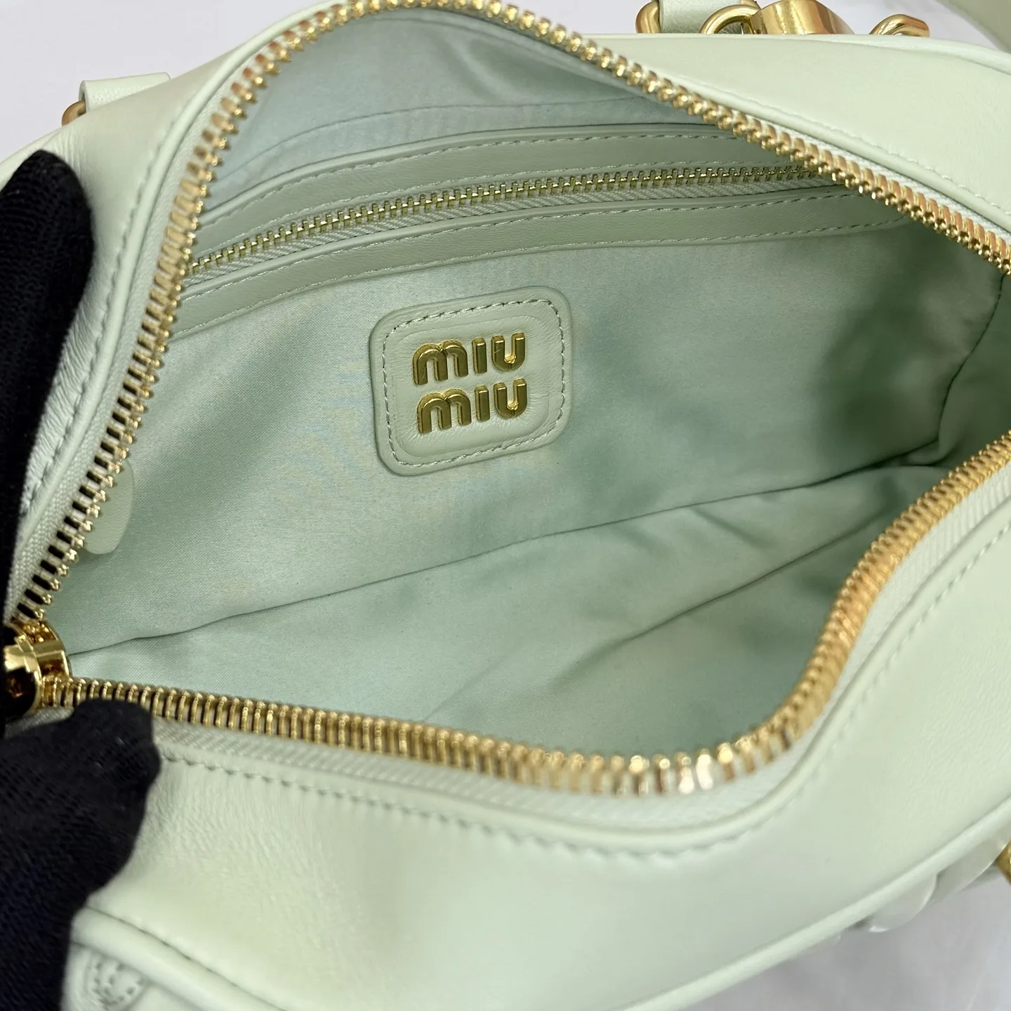 Miu Miu Matelasse Green Lambskin Top Handle Bag product photo from LabelPicks
