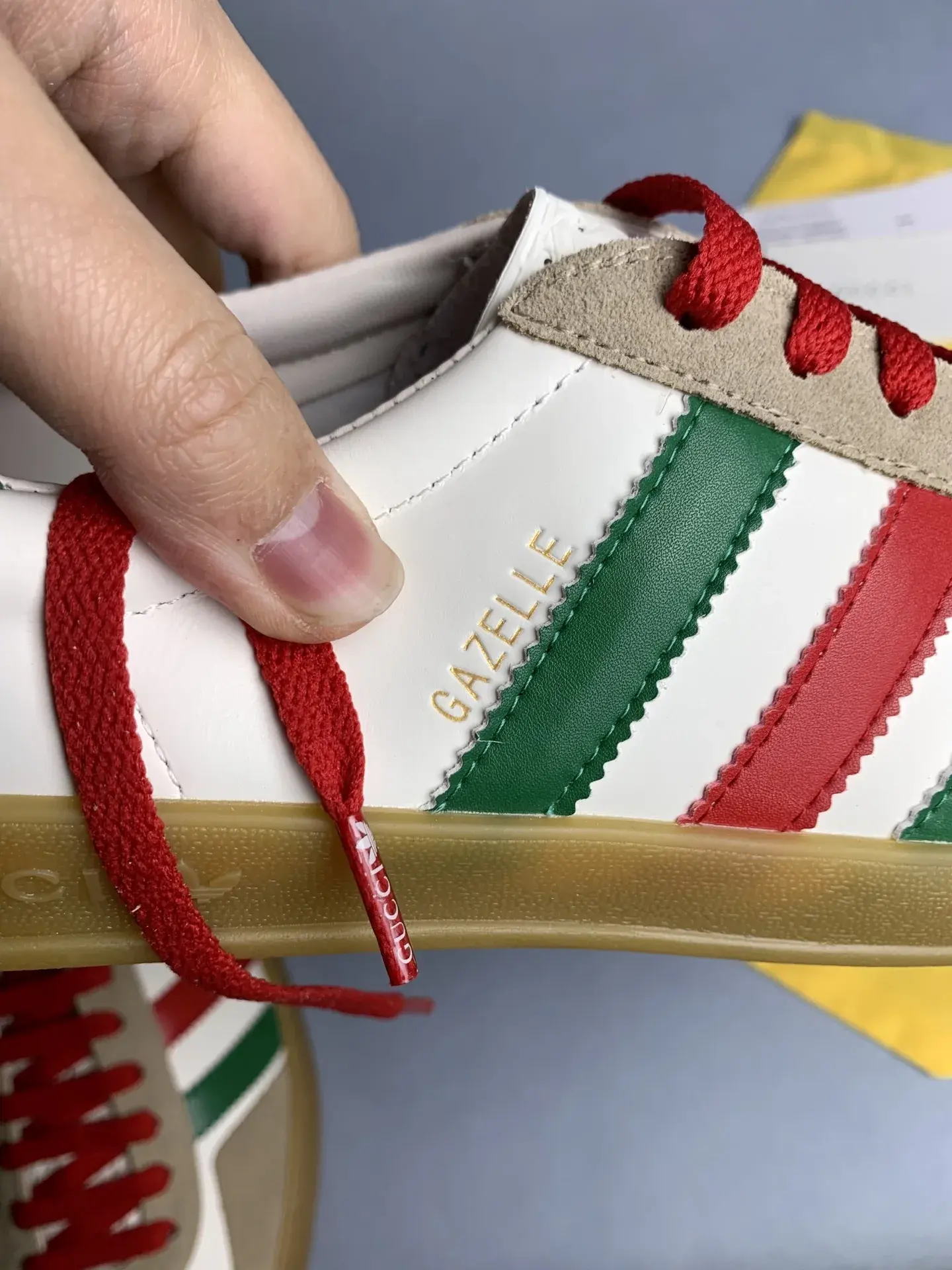adidas x Gucci Gazelle sneaker product photo from LabelPicks