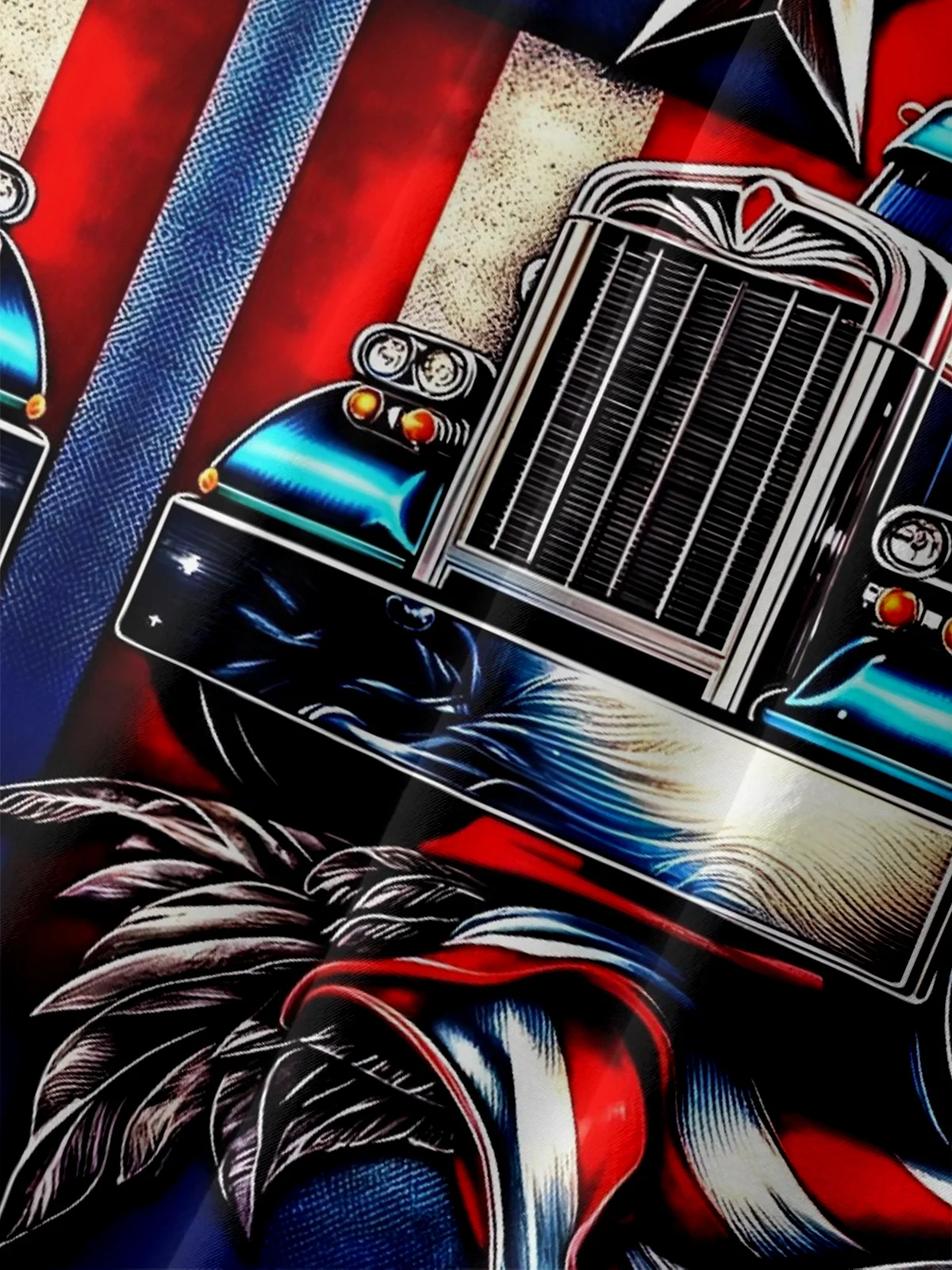 Moisture Wicking Independence Day Flag Eagle Casual Shirt