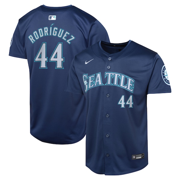 Julio Rodríguez Seattle Mariners Nike Youth Road Limited Player Jersey - Navy/Aqua/White