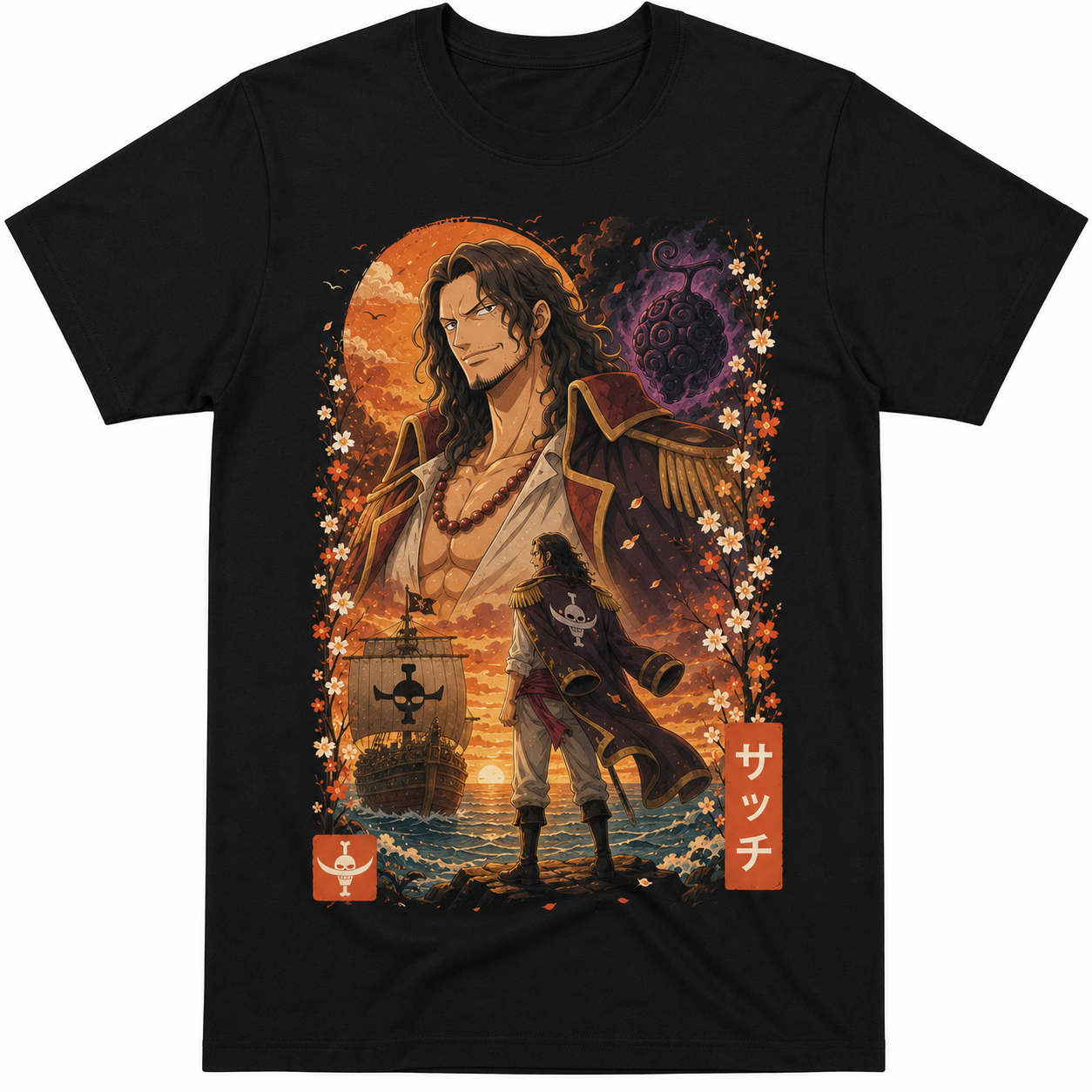 Remera Anime Thatch One Piece Manga Corta