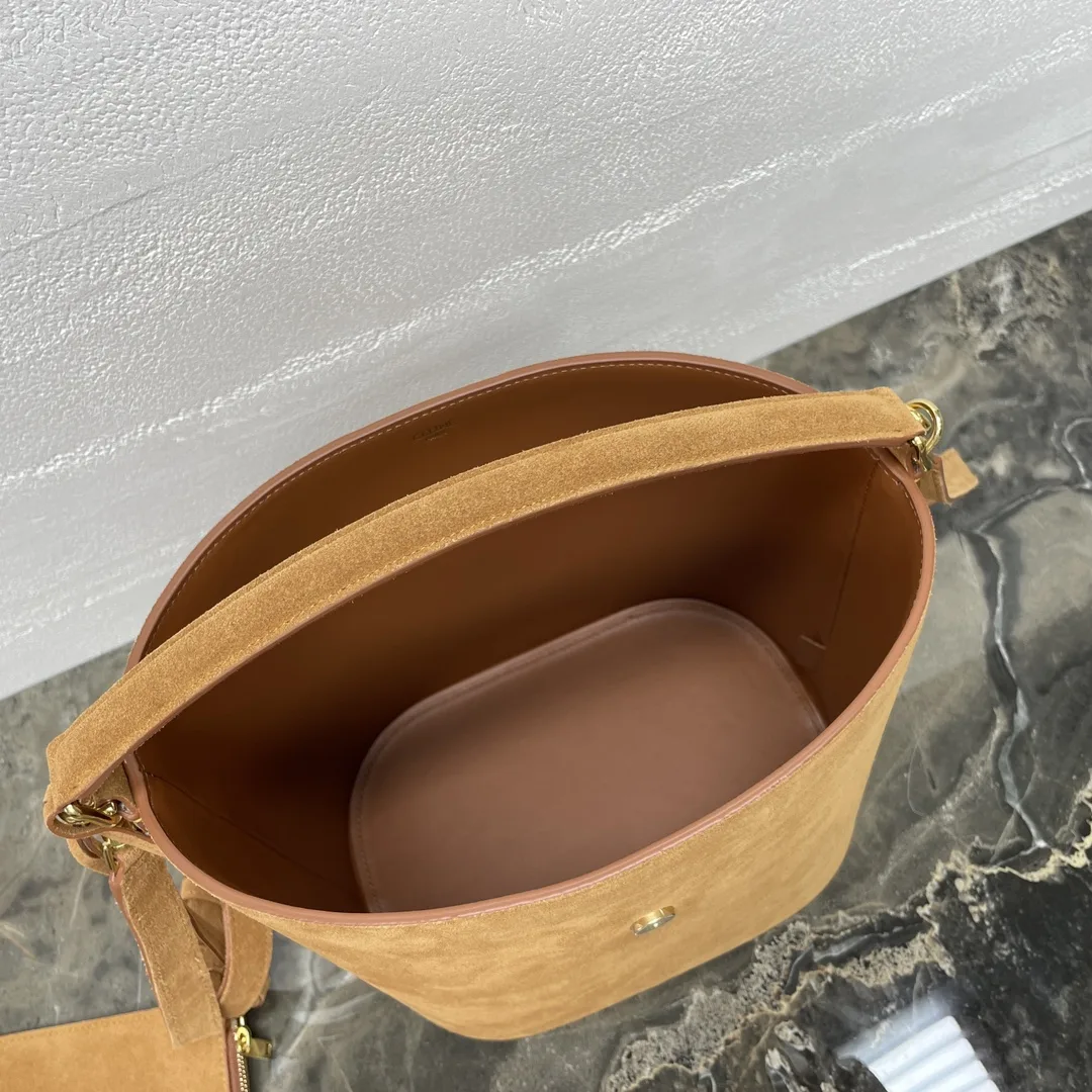 Celine Louise Gold Calfskin Bucket Bag product photo from LabelPicks