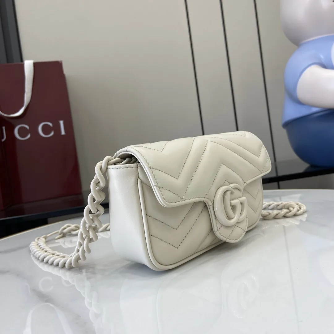 Gucci Marmont White Quilted Leather Shoulder Bag product photo from LabelPicks