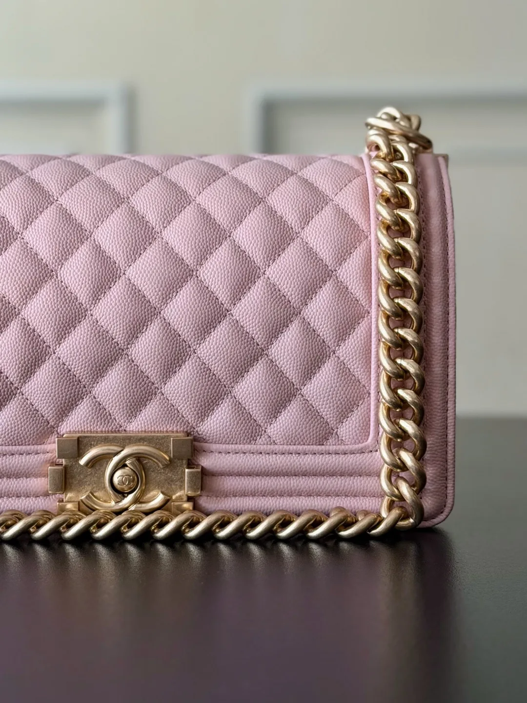 Chanel Pink Quilted Leather Shoulder Bag product photo from LabelPicks
