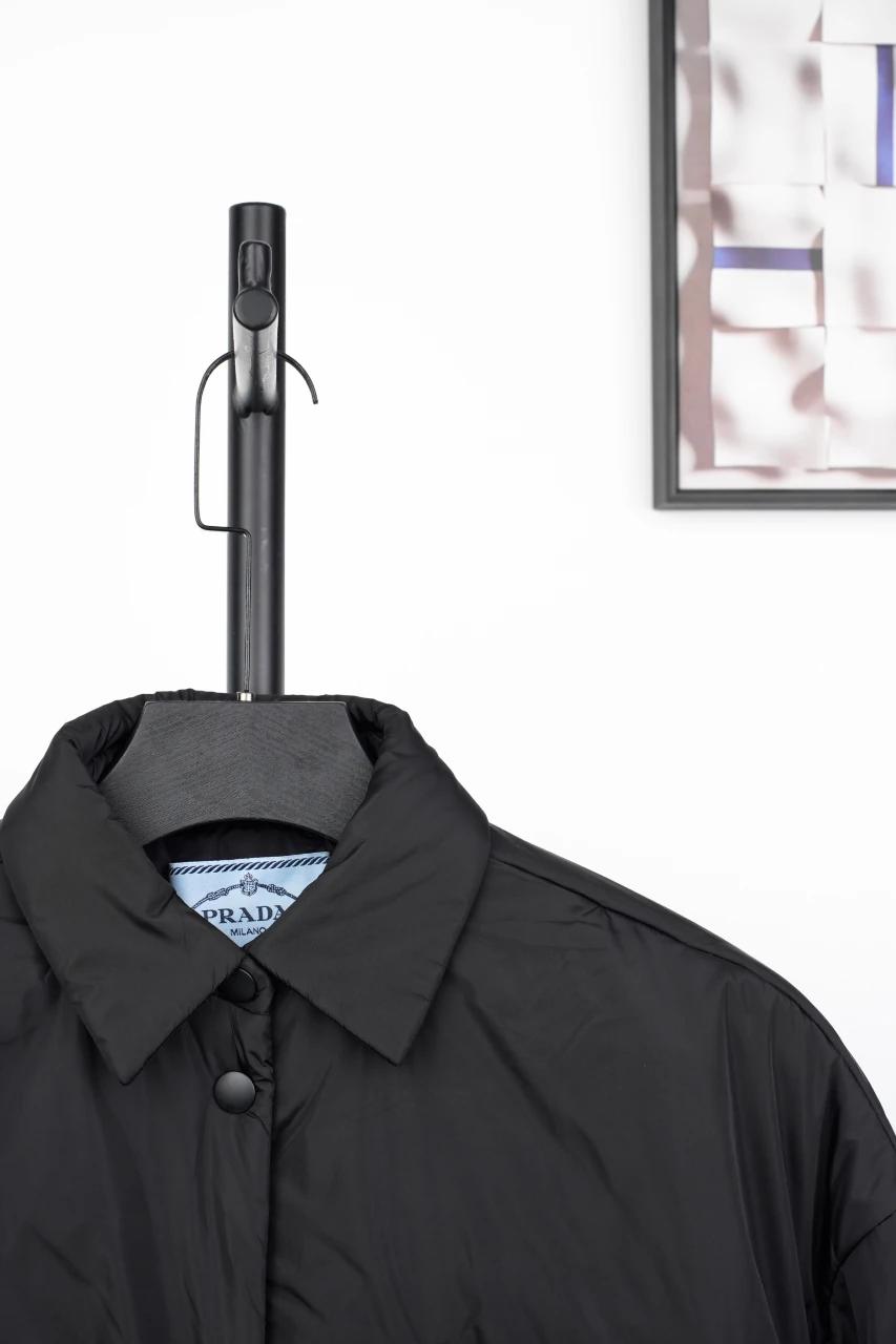 Prada Black Re-Nylon Single-Breasted Shirt Jacket product photo from LabelPicks