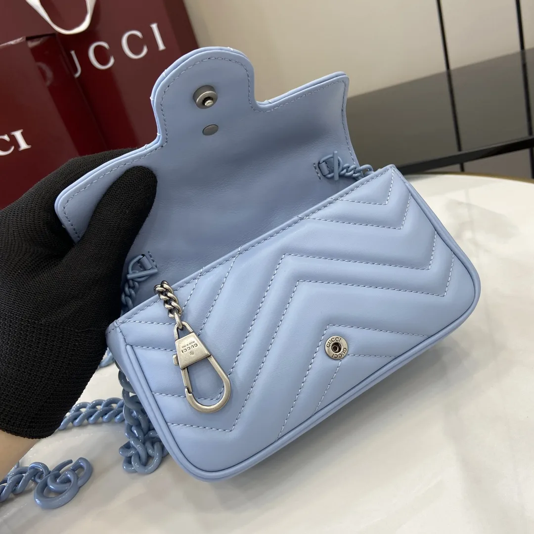 Gucci Blue Marmont Quilted Leather Shoulder Bag product photo from LabelPicks