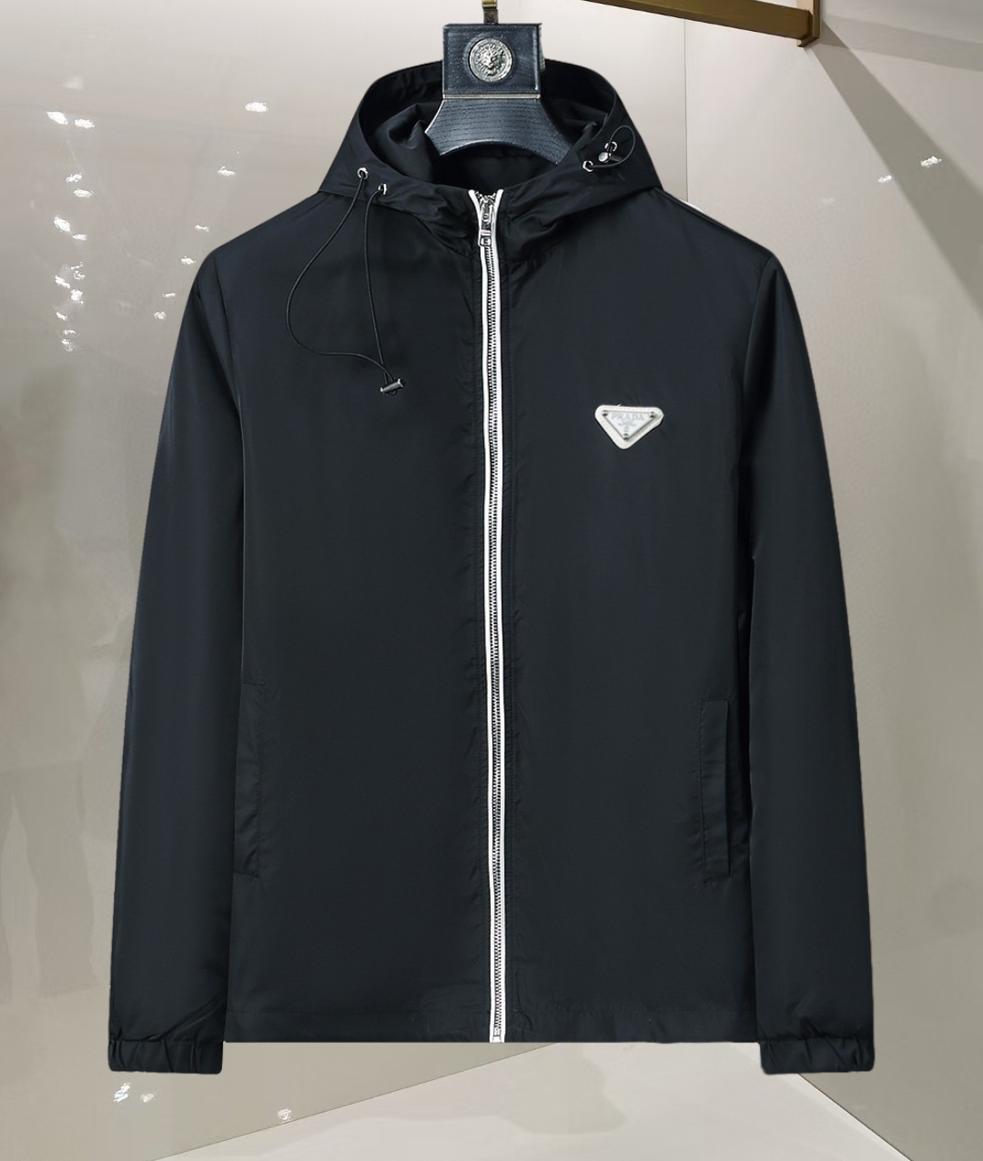 Stereo Icon Printed Long Sleeve Zipper Jacket