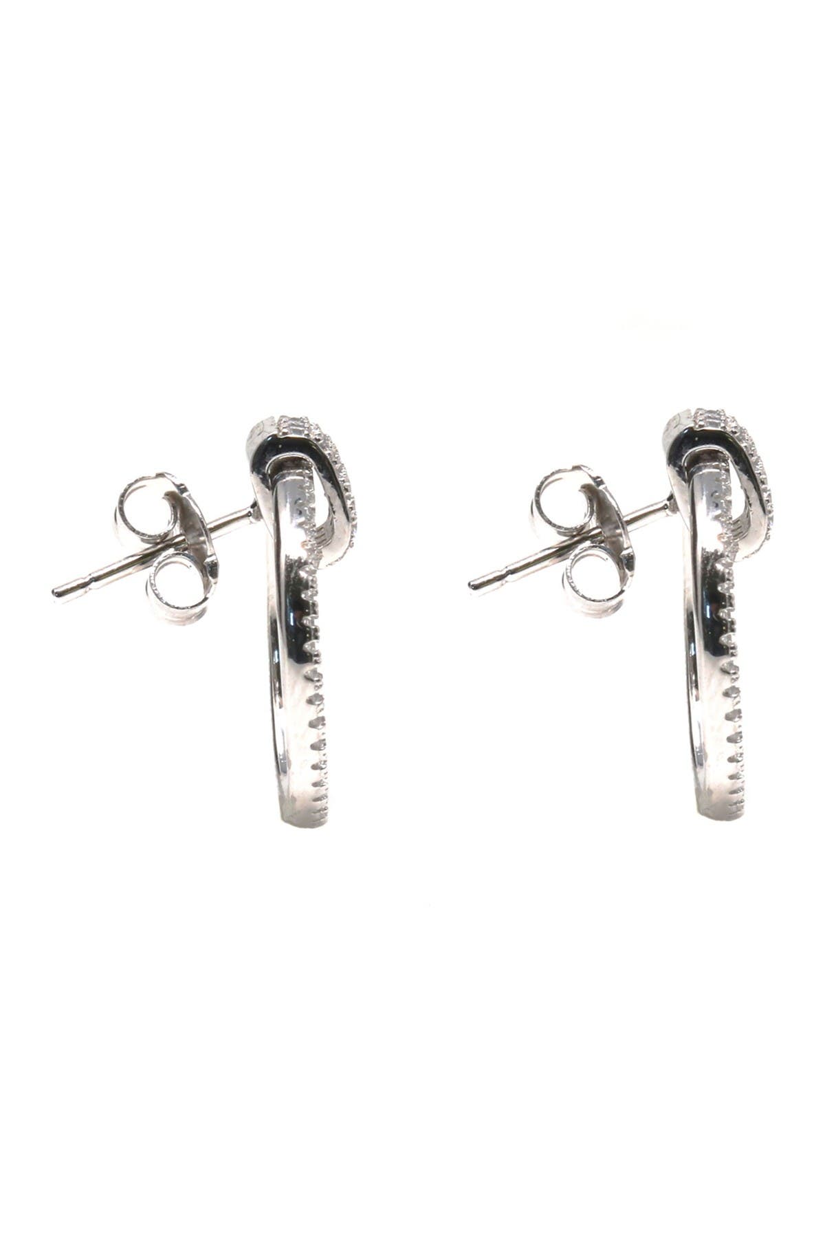 SUZY LEVIAN Hanging Dazzling Circle Front Facing Hoop Earrings