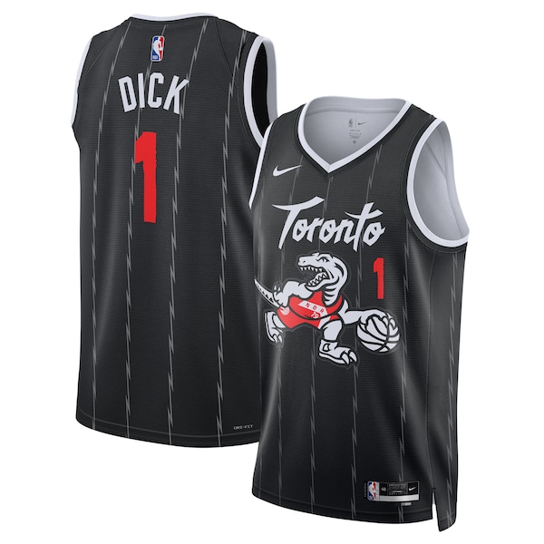 Gradey Dick Toronto Raptors Nike Unisex 2025/26 Swingman Jersey - Black - City Edition