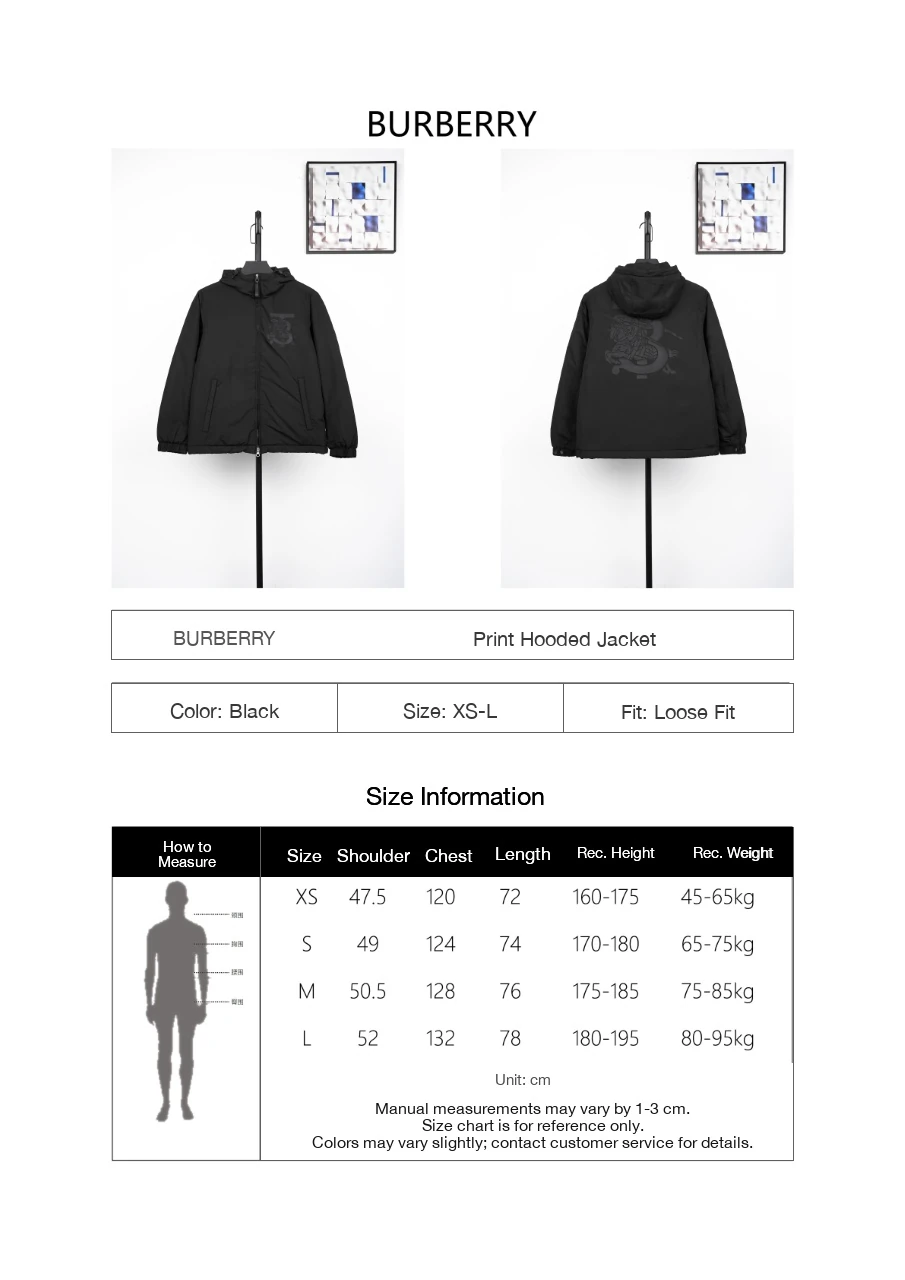 Burberry Black Equestrian Knight Print Hooded Jacket product photo from LabelPicks