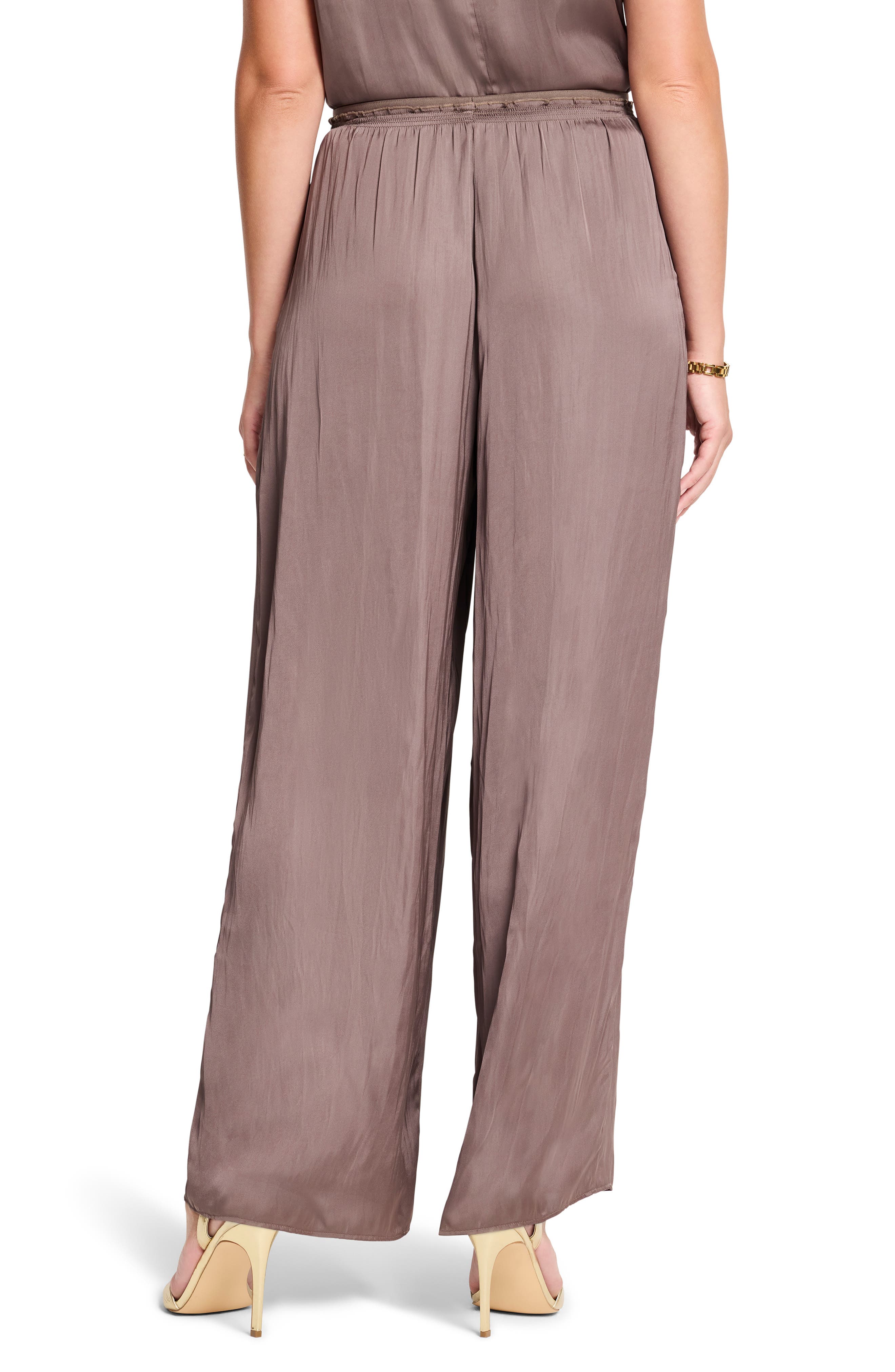 NIC+ZOE Wide Leg Satin Pants