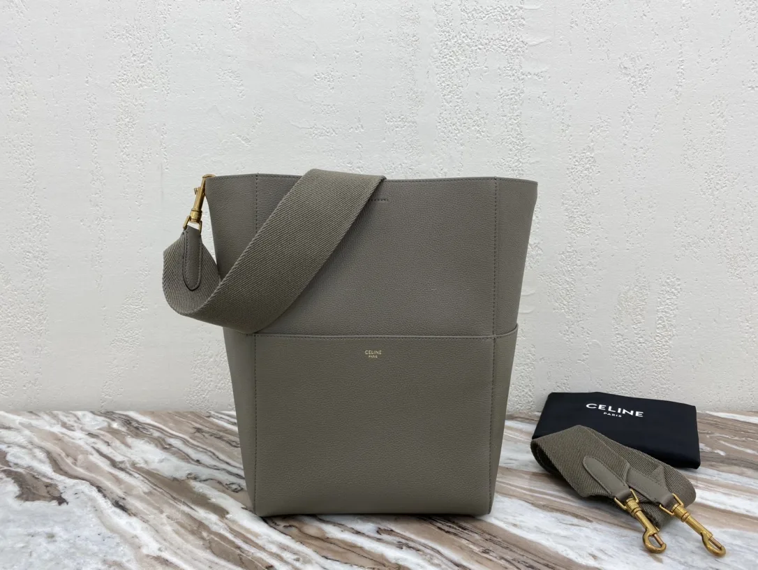 Celine Sangle Woven Leather Bucket Bag product photo from LabelPicks