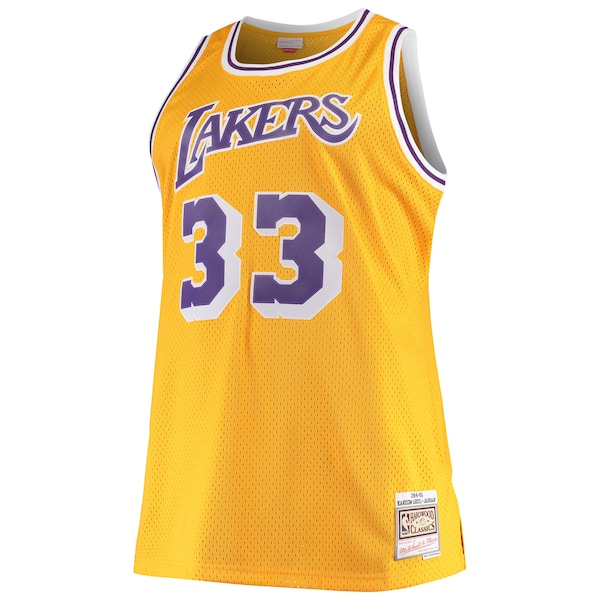 Kareem Abdul-Jabbar Los Angeles Lakers 1984/85 Big & Tall Hardwood Classics Swingman Jersey - Gold