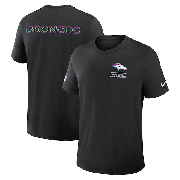 Denver Broncos Nike 2025 NFL Crucial Catch Tri-Blend Dri-FIT T-Shirt - Black