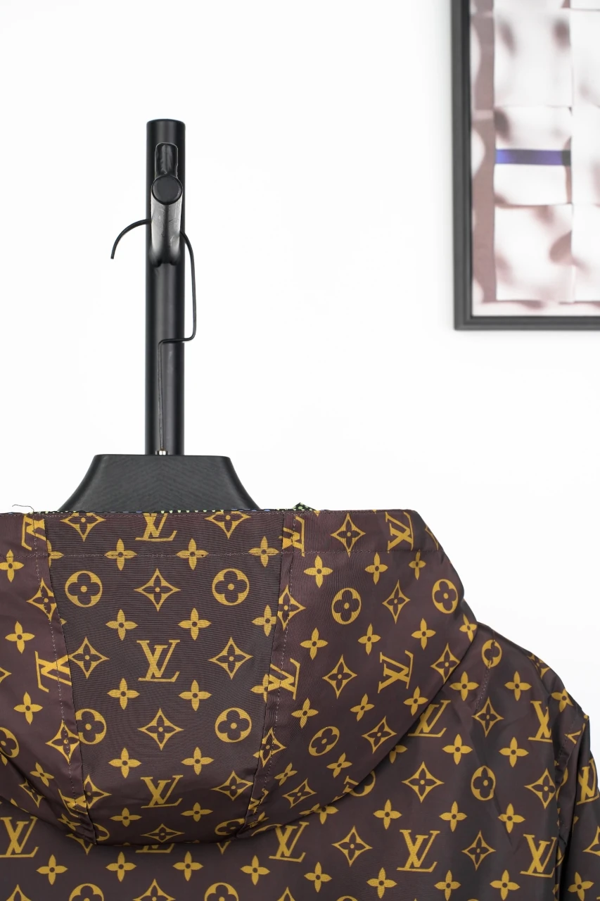 Louis Vuitton Green Damier Reversible Hooded Jacket product photo from LabelPicks
