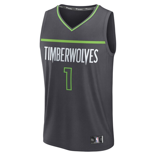 Terrence Shannon Jr. Minnesota Timberwolves  Fast Break Replica Jersey - Statement Edition - Anthracite