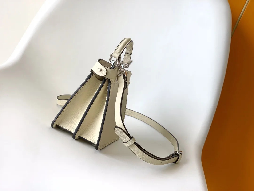 Fendi Peekaboo White Calfskin Top Handle Bag product photo from LabelPicks
