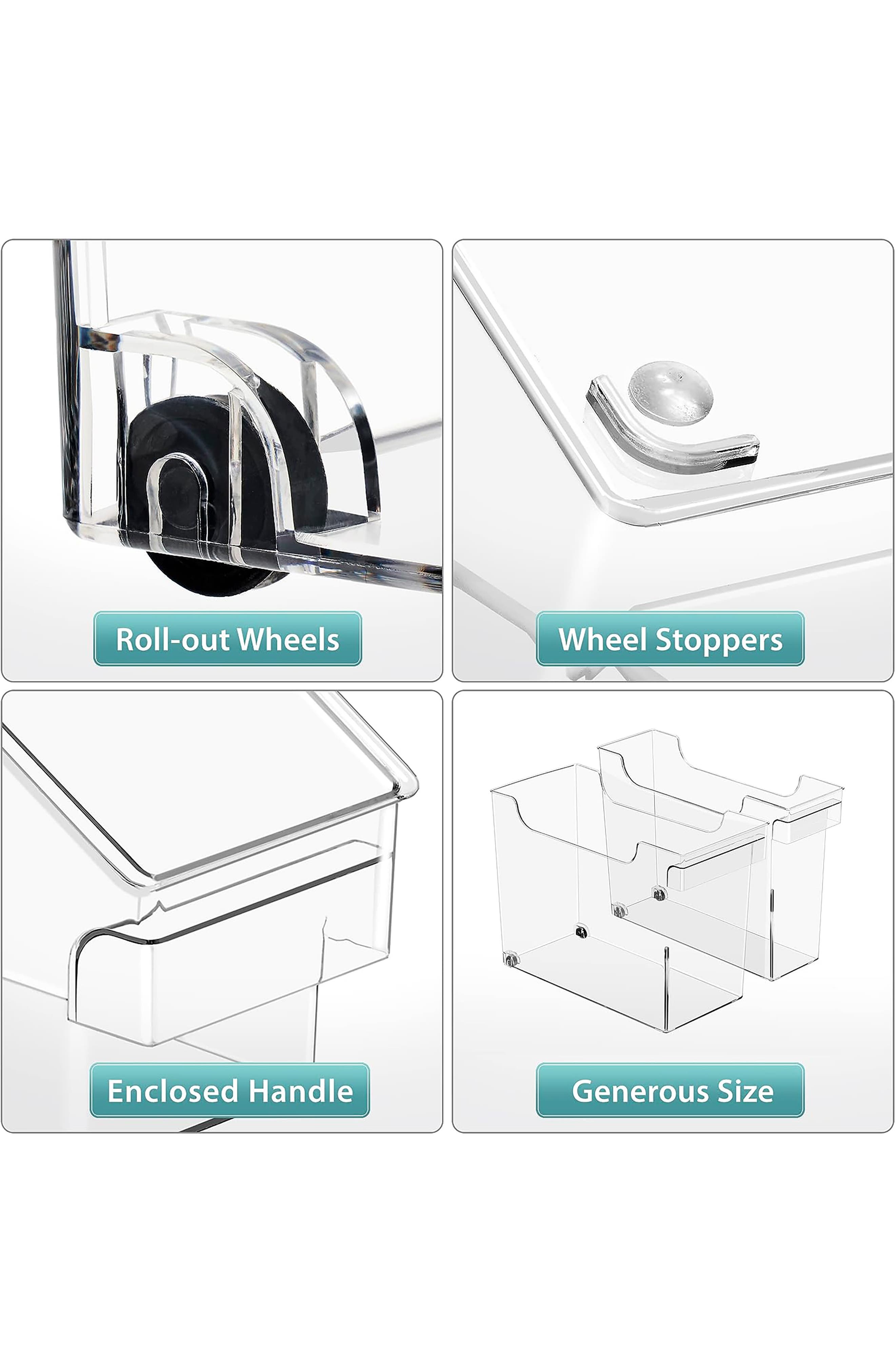 SORBUS Set of 2 Wheeled Organizer