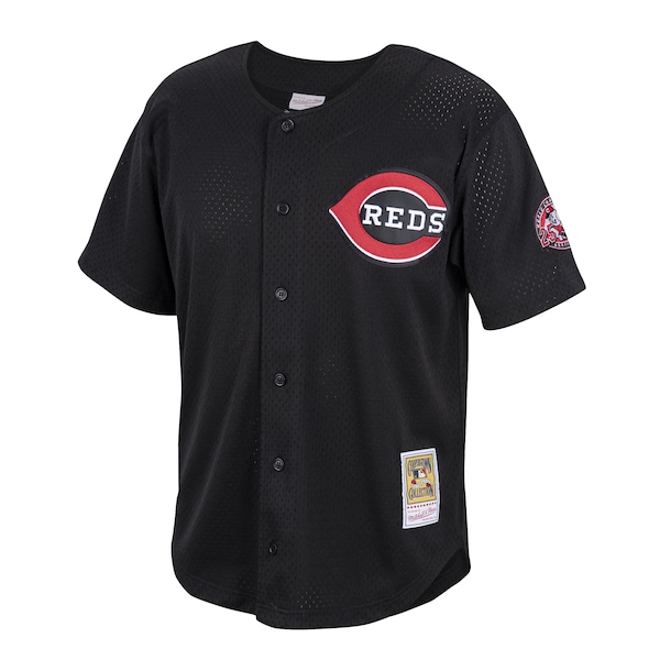 Ken Griffey Jr. Cincinnati Reds  Cooperstown Collection Mesh Batting Practice Button-Up Jersey  - Black