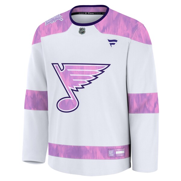 St. Louis Blues  Hockey Fights Cancer Practice Jersey - White