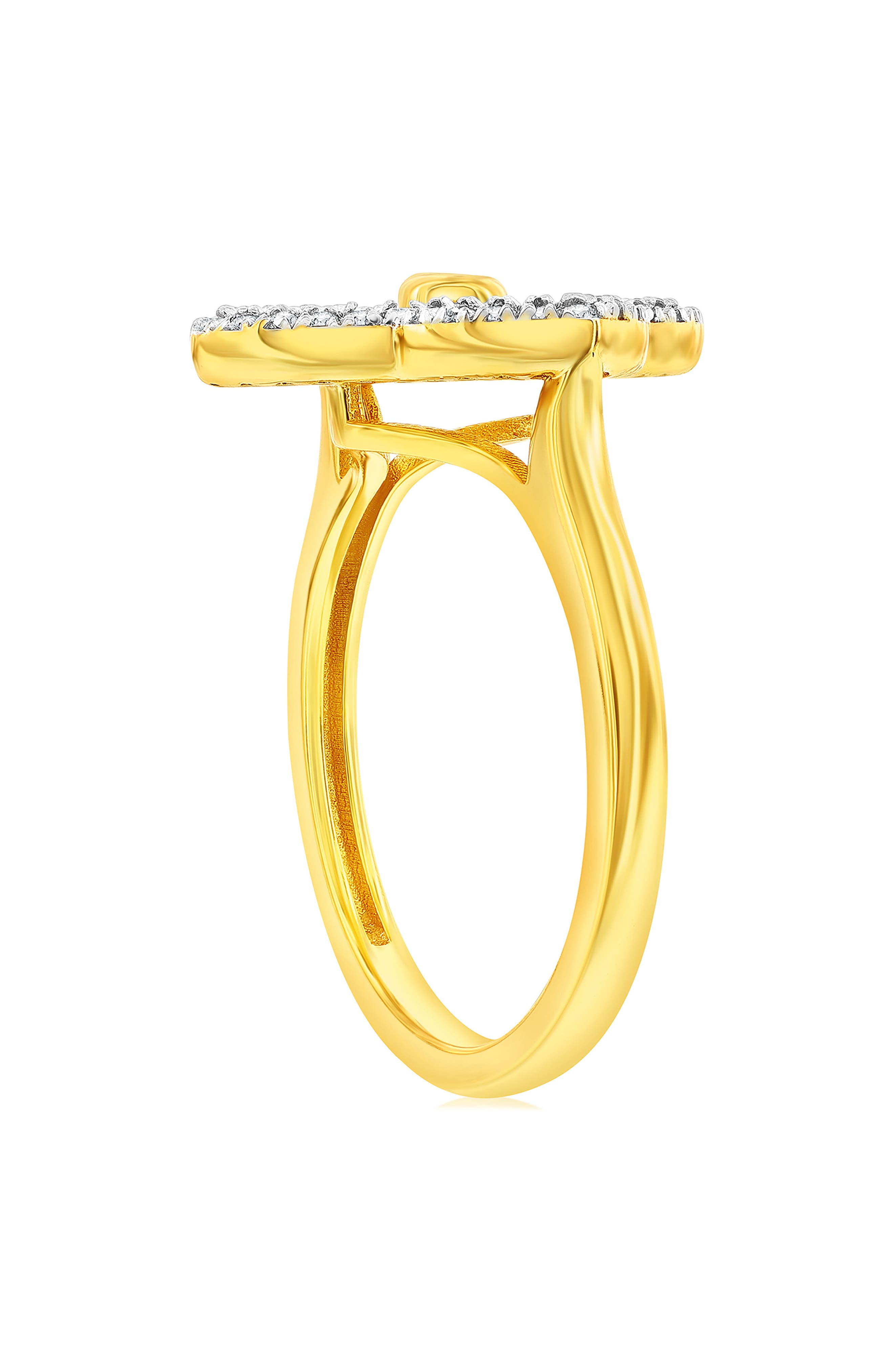 SIMONA Cubic Zirconia Border Flower Ring
