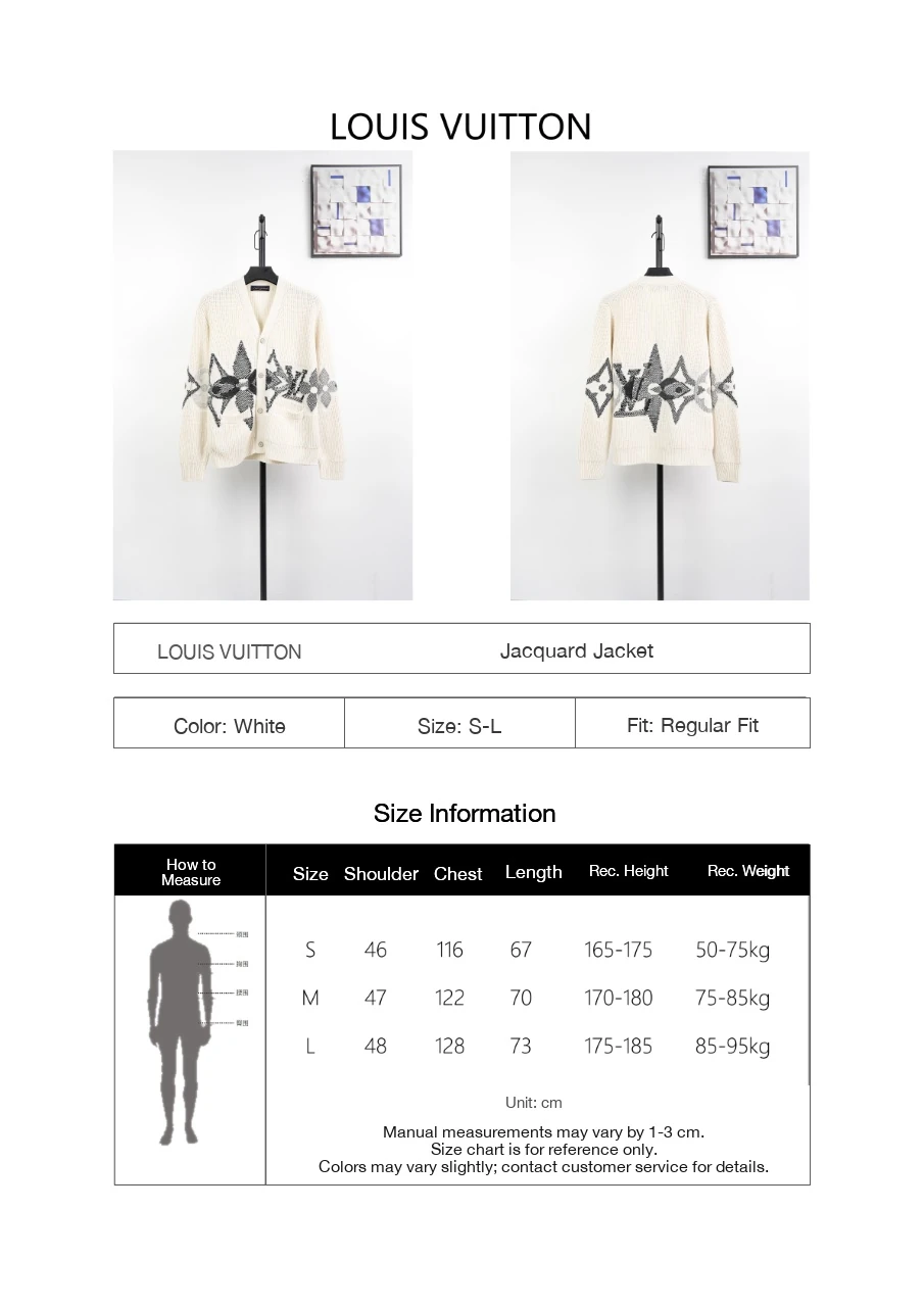 Louis Vuitton Off White Overlap Monogram Jacquard Cardigan Jacket product photo from LabelPicks