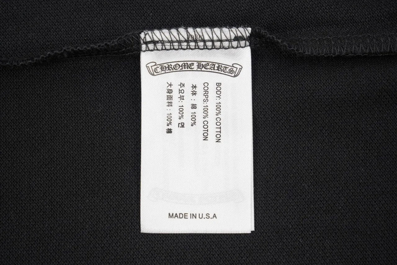 Chrome Hearts Black Graffiti Print Polo Shirt product photo from LabelPicks