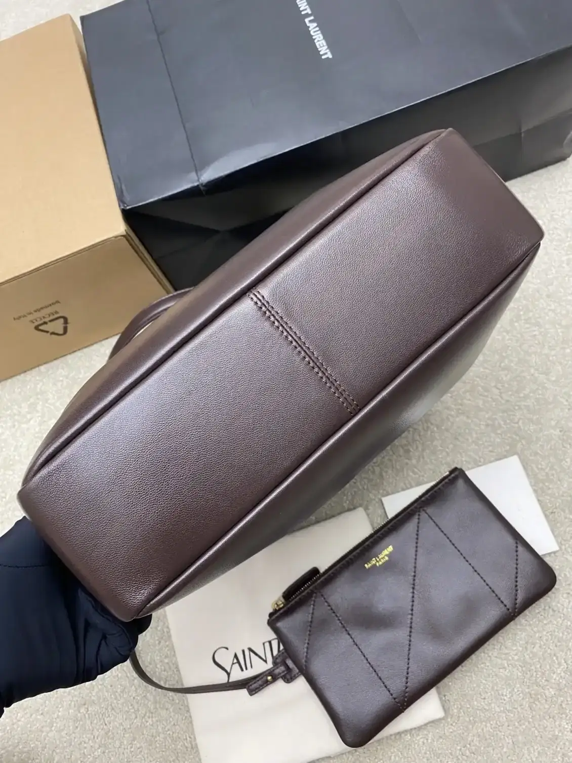 Saint Laurent Jamie Brown Lambskin Bucket Bag product photo from LabelPicks