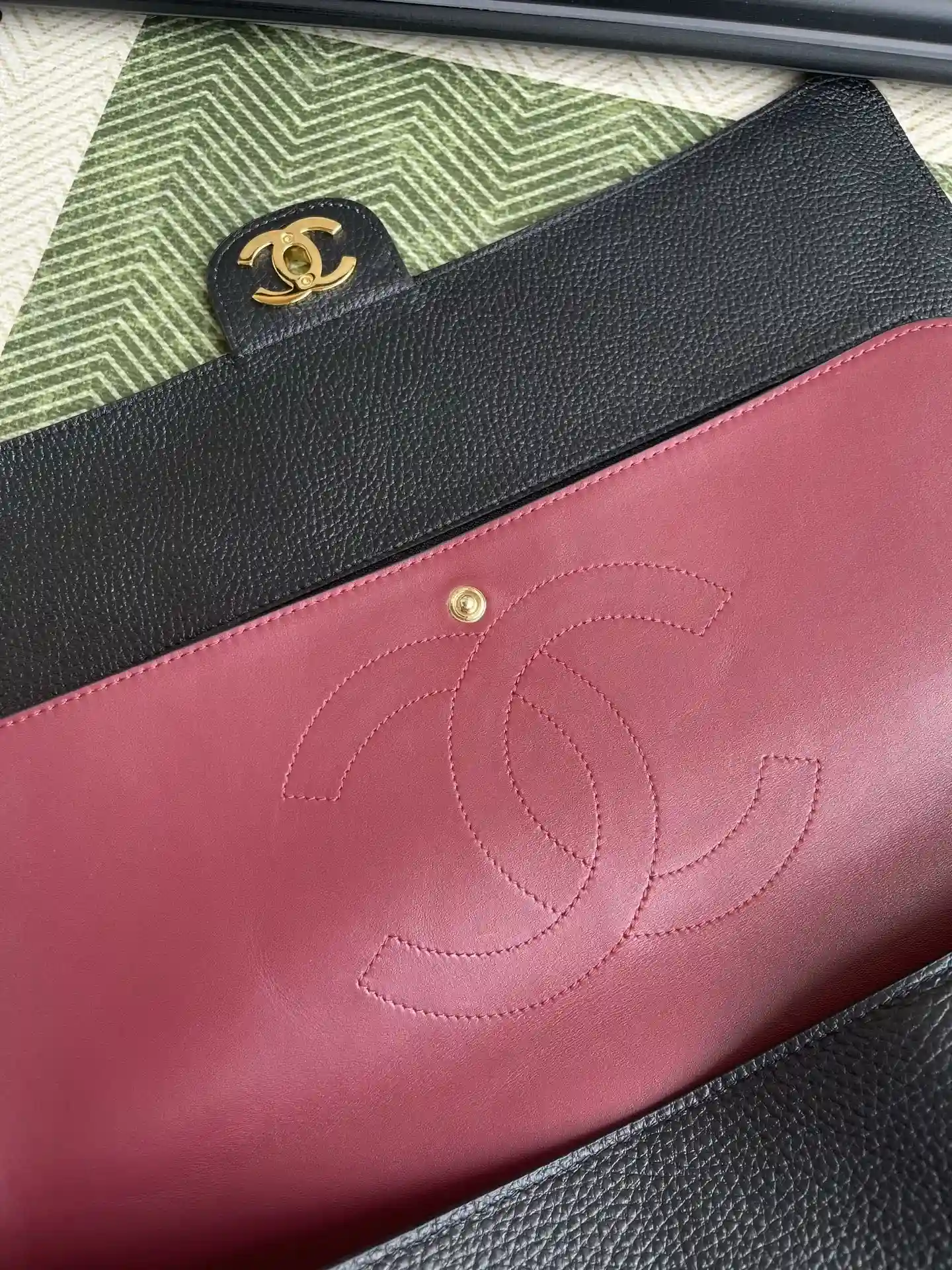 Chanel Classic Flap Grained Leather Top Handle Bag product photo from LabelPicks