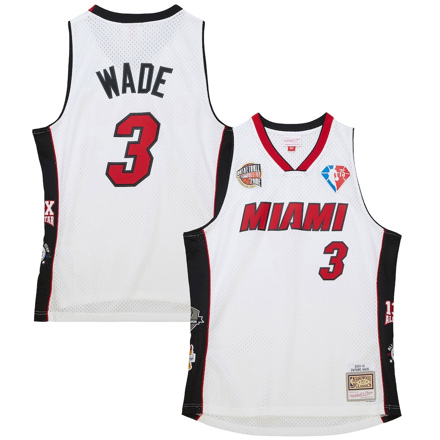 Dwyane Wade Miami Heat Unisex Hall of Fame Class of 2023 Throwback Swingman Jersey - White