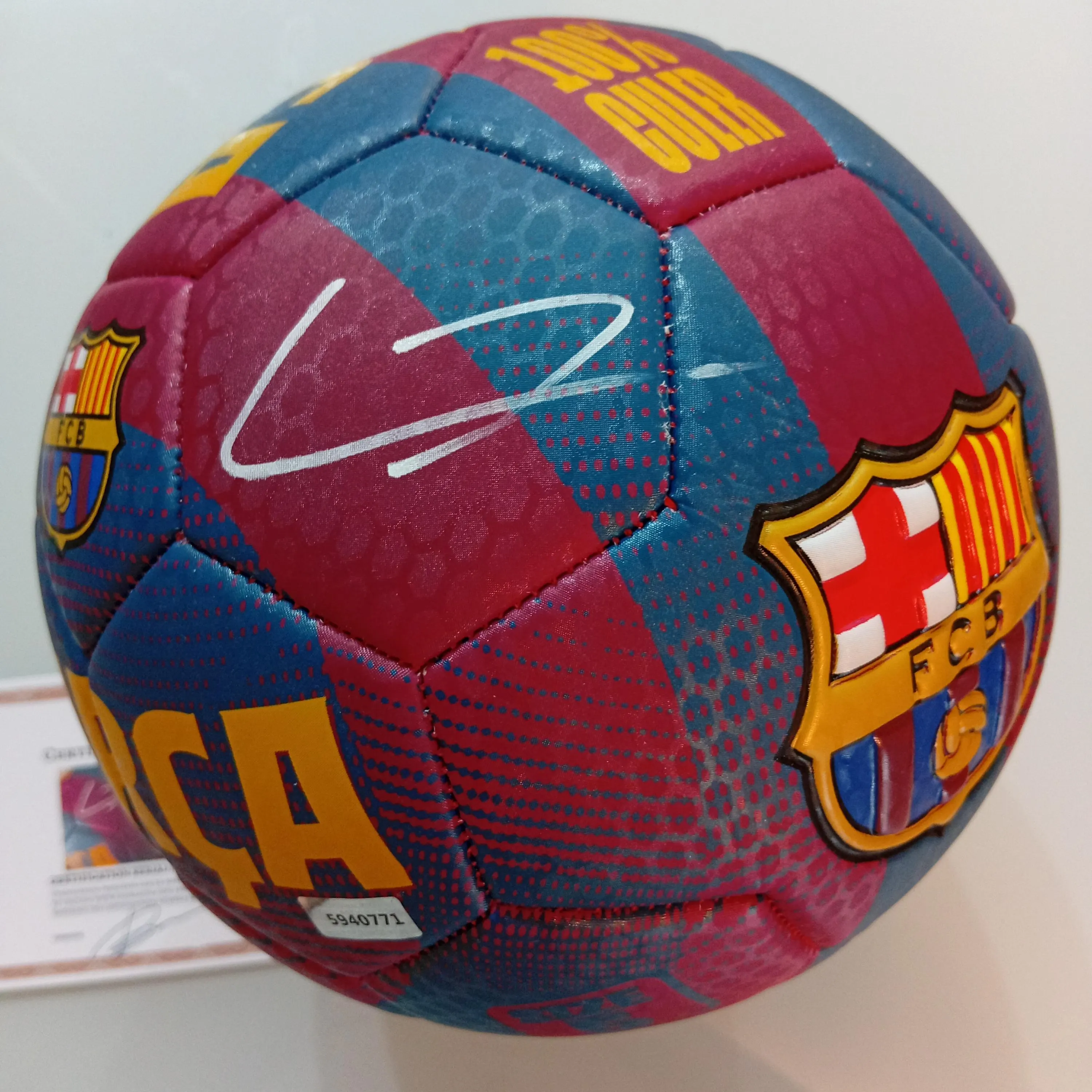 Lamine Yamal Signed Autographed Barcelona FC Official Ball With COA