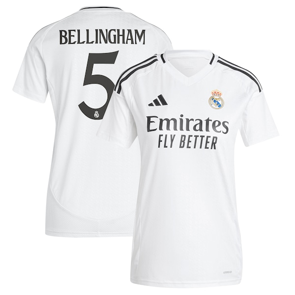 Jude Bellingham Los Merengues adidas Women's 2024/25 Home Replica Player Jersey - White