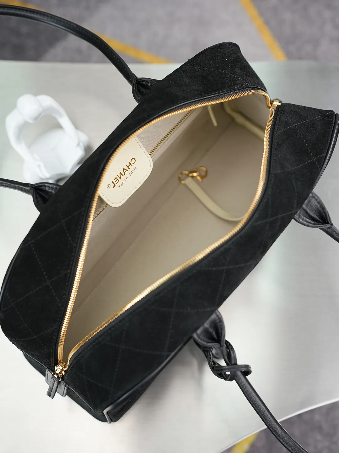 Chanel Black Smooth Leather Top Handle Bag product photo from LabelPicks