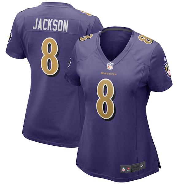 Lamar Jackson Baltimore Ravens Nike Women's Alternate Game Player Jersey - Purple/Black/White