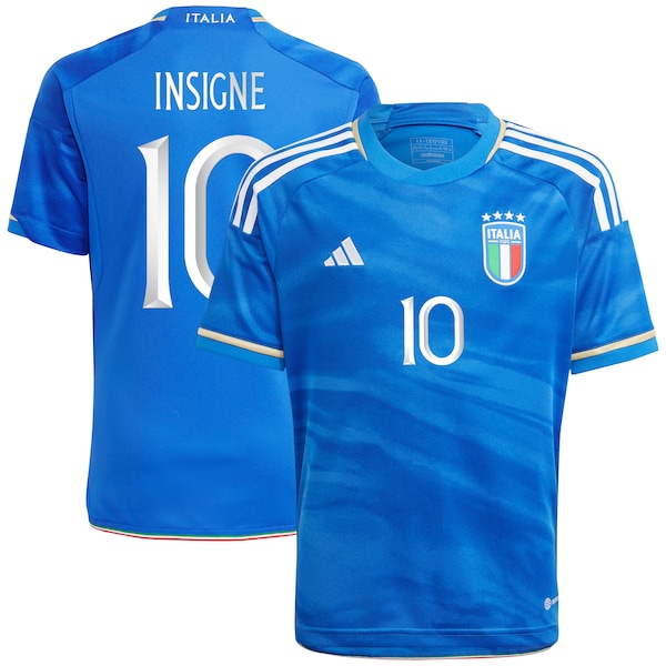 Lorenzo Insigne Italy National Team adidas Youth 2023 Home Replica Jersey - Blue