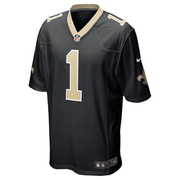 Number 1 Groom New Orleans Saints Nike Game Jersey - Black