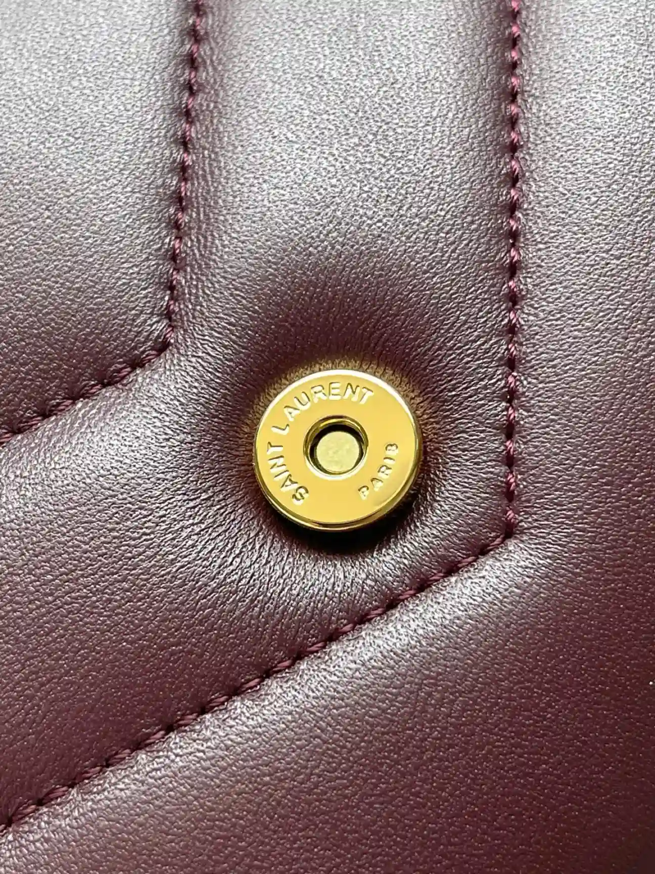 Saint Laurent Burgundy Loulou Quilted Leather Crossbody Bag product photo from LabelPicks