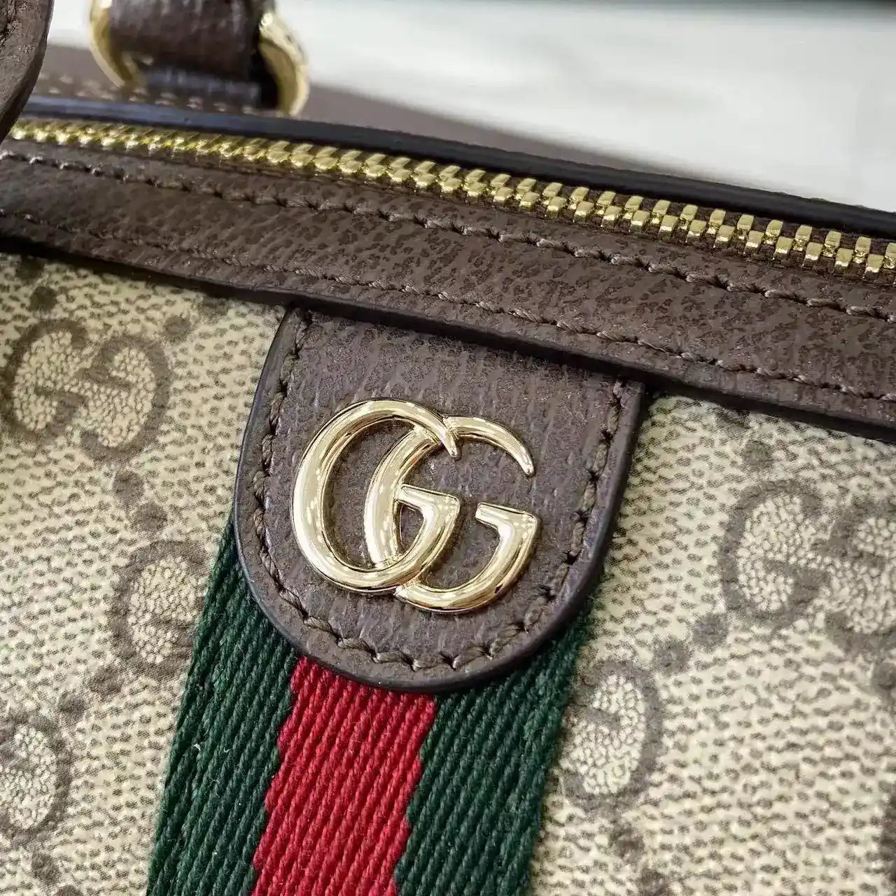 Gucci Ophidia Brown GG Supreme Canvas Top Handle Bag product photo from LabelPicks