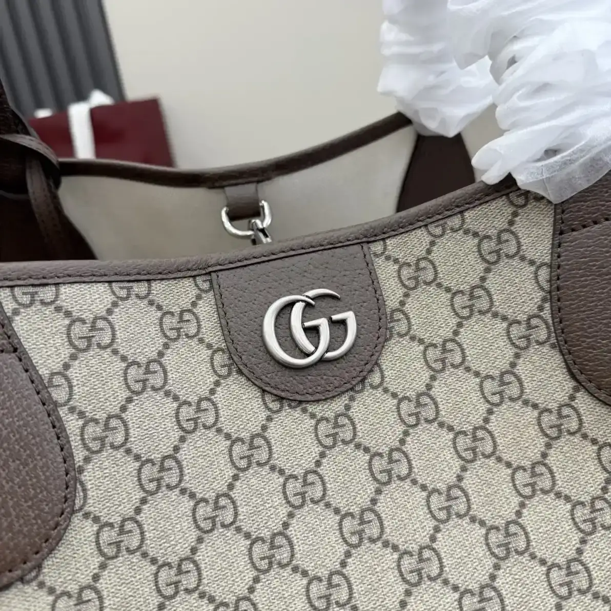 Gucci Brown Monogram Canvas Tote Bag product photo from LabelPicks