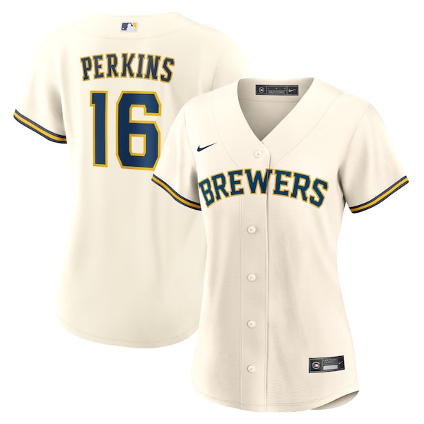 Blake Perkins Milwaukee Brewers Nike Women's Home Replica Jersey - Cream