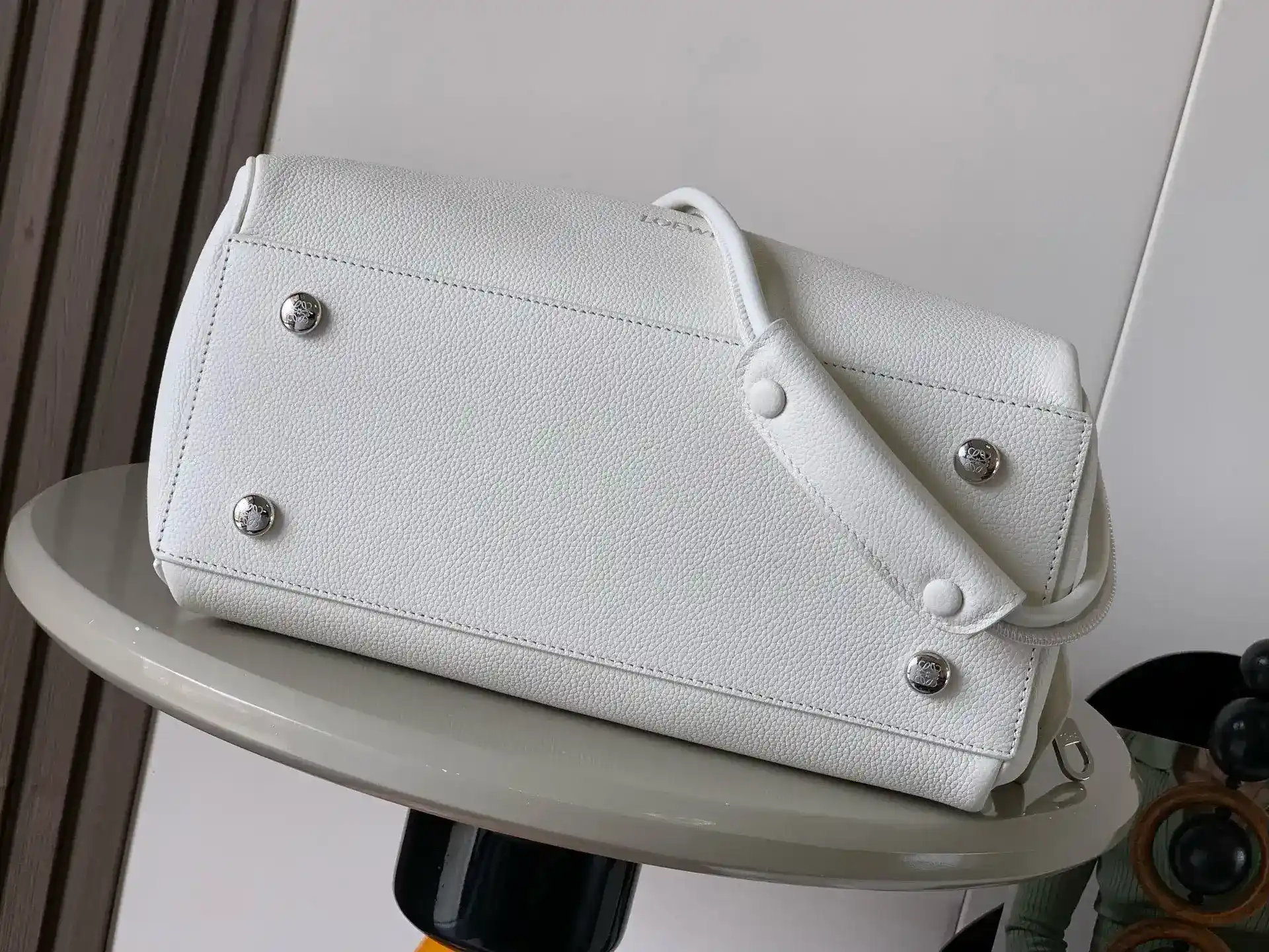 Loewe White Lambskin Top Handle Bag product photo from LabelPicks