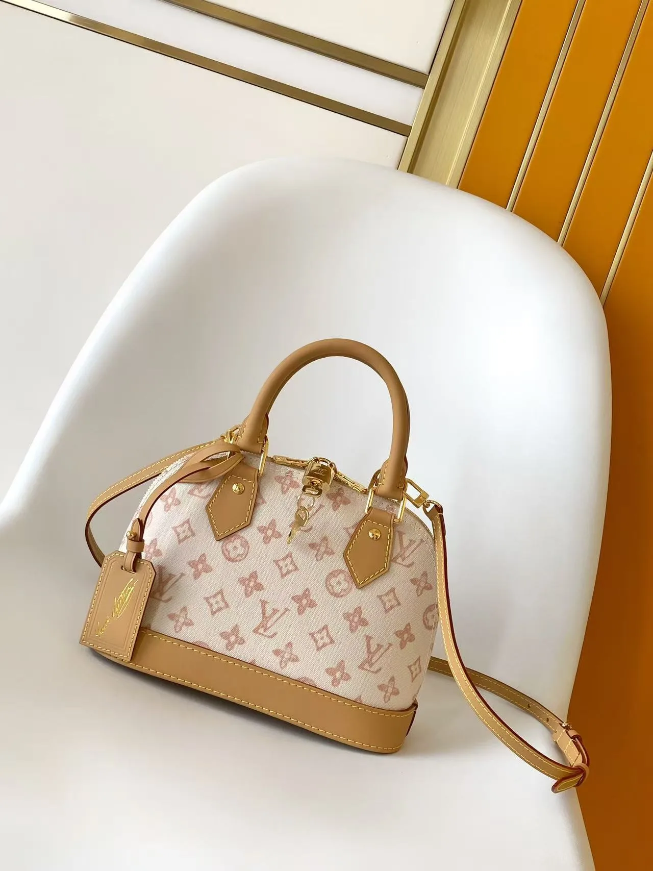 Louis Vuitton Alma Beige Monogram Canvas Top Handle Bag product photo from LabelPicks