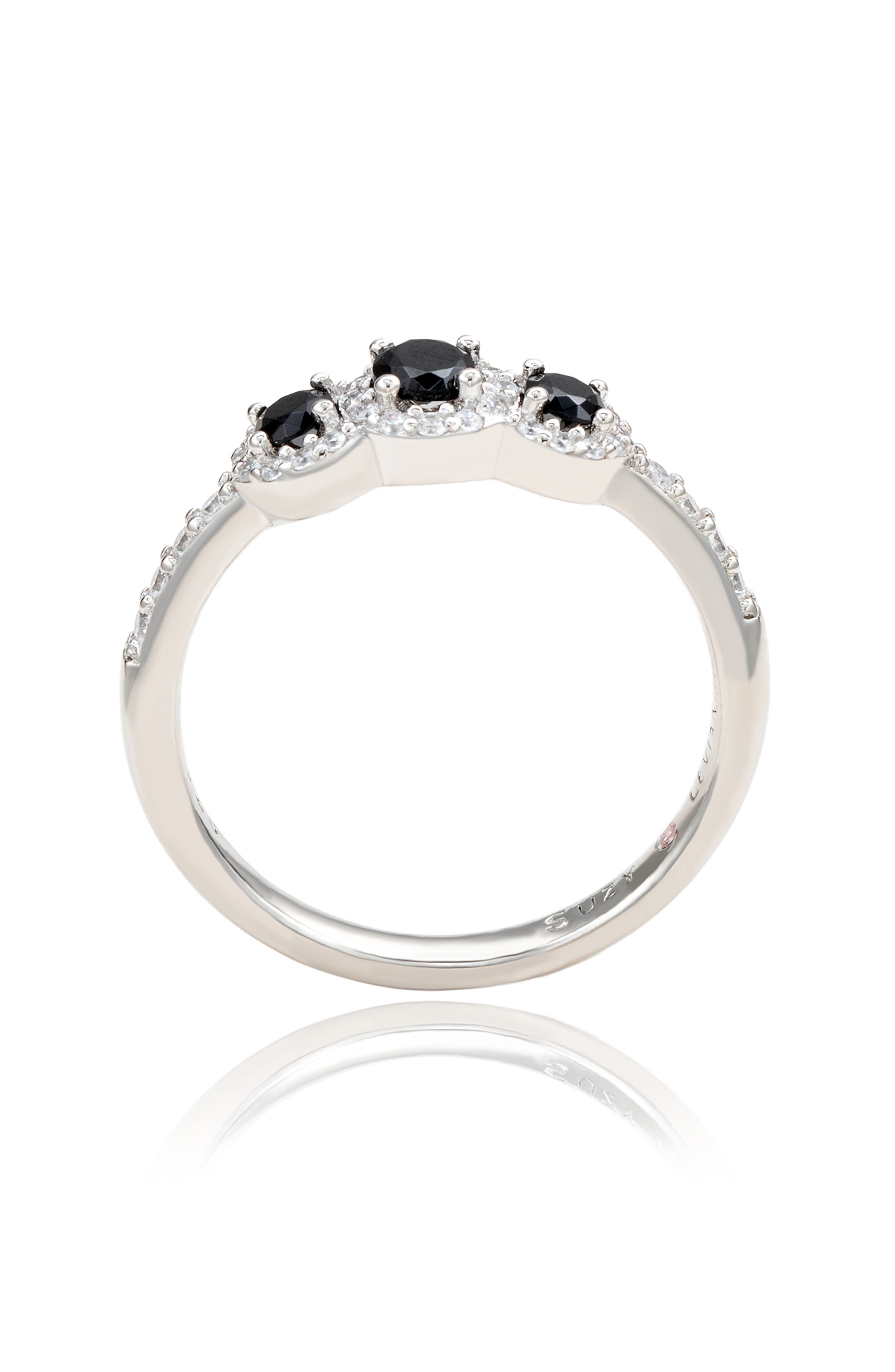 SUZY LEVIAN Black Cubic Zirconia Ring
