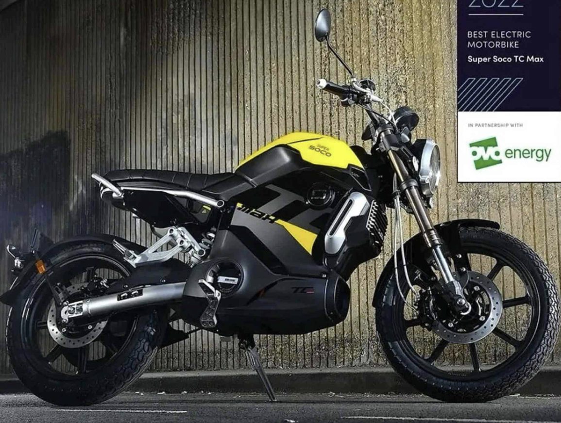 SUPER SOCO TC-MAX Electric Motorcycle E-Bike Black - GreshamTech