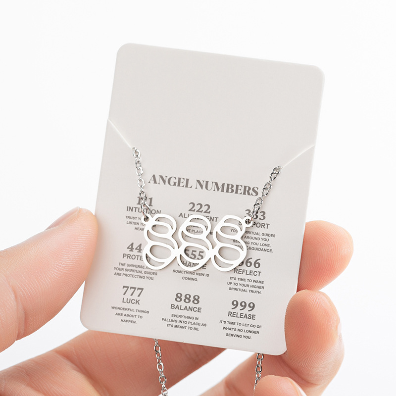 New Openwork 888 Angel Number Necklace