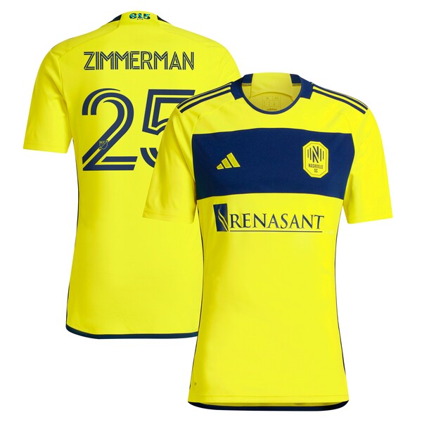 Walker Zimmerman Nashville SC adidas 2024 The 615 Kit Replica Player Jersey - Yellow