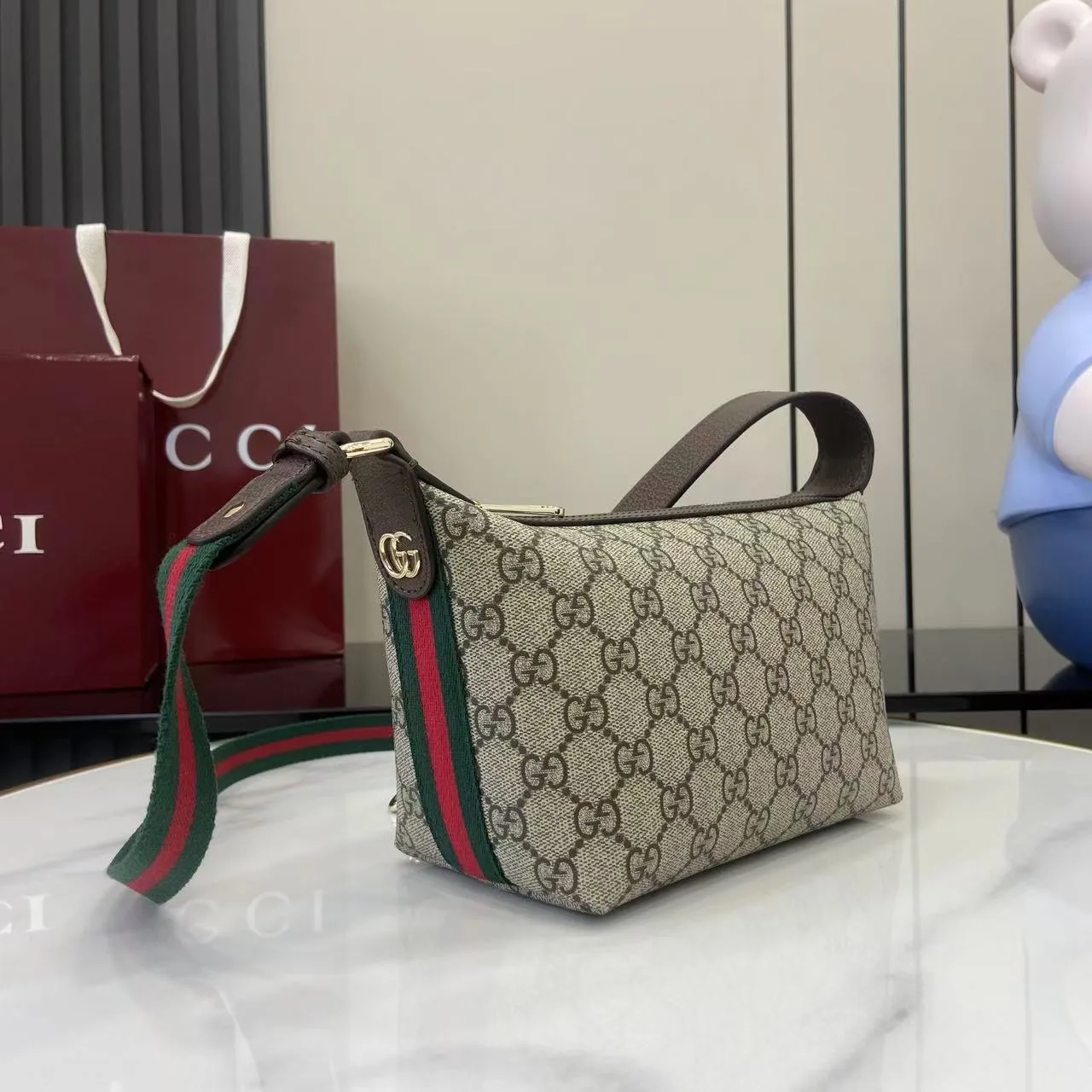 Gucci Ophidia Brown Monogram Canvas Crossbody Bag product photo from LabelPicks