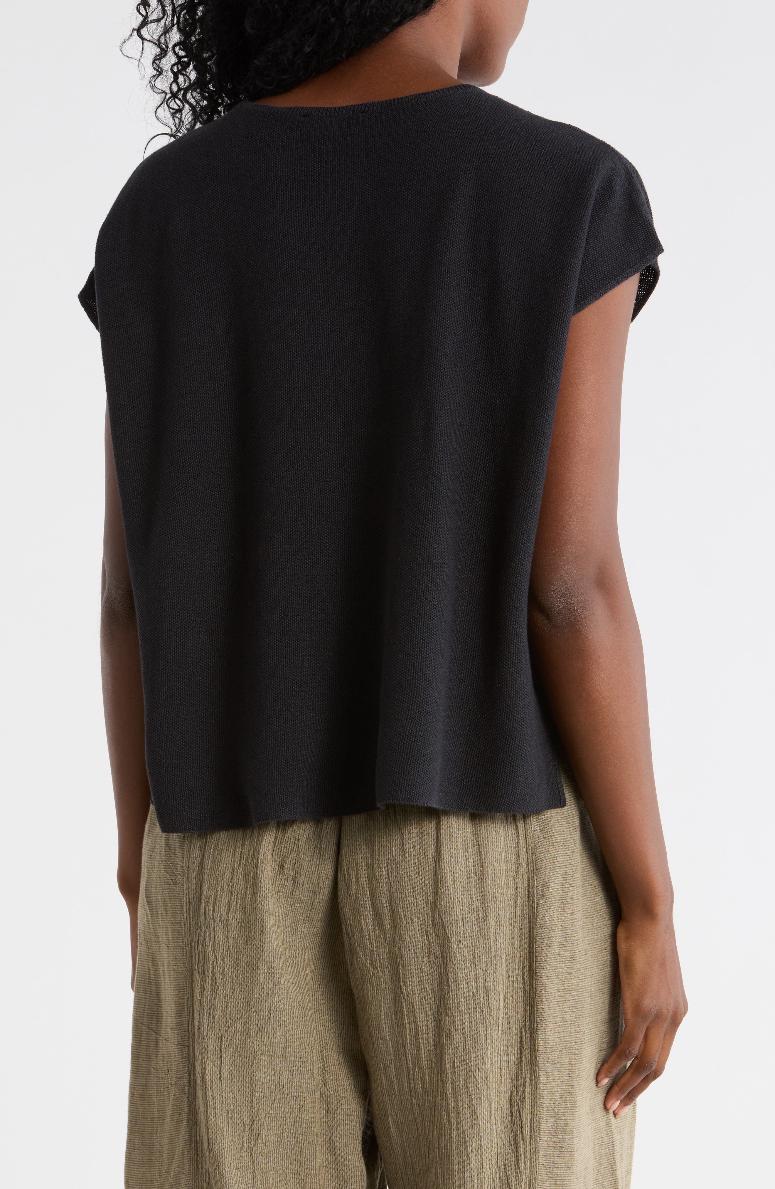 Eileen Fisher Boxy Organic Linen & Cotton Sweater